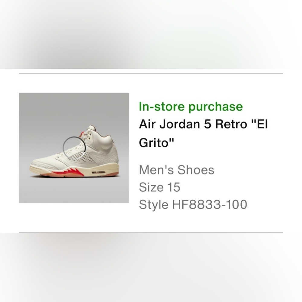 Air Jordan 5 Retro 'Grito' - White and Red Sneakers